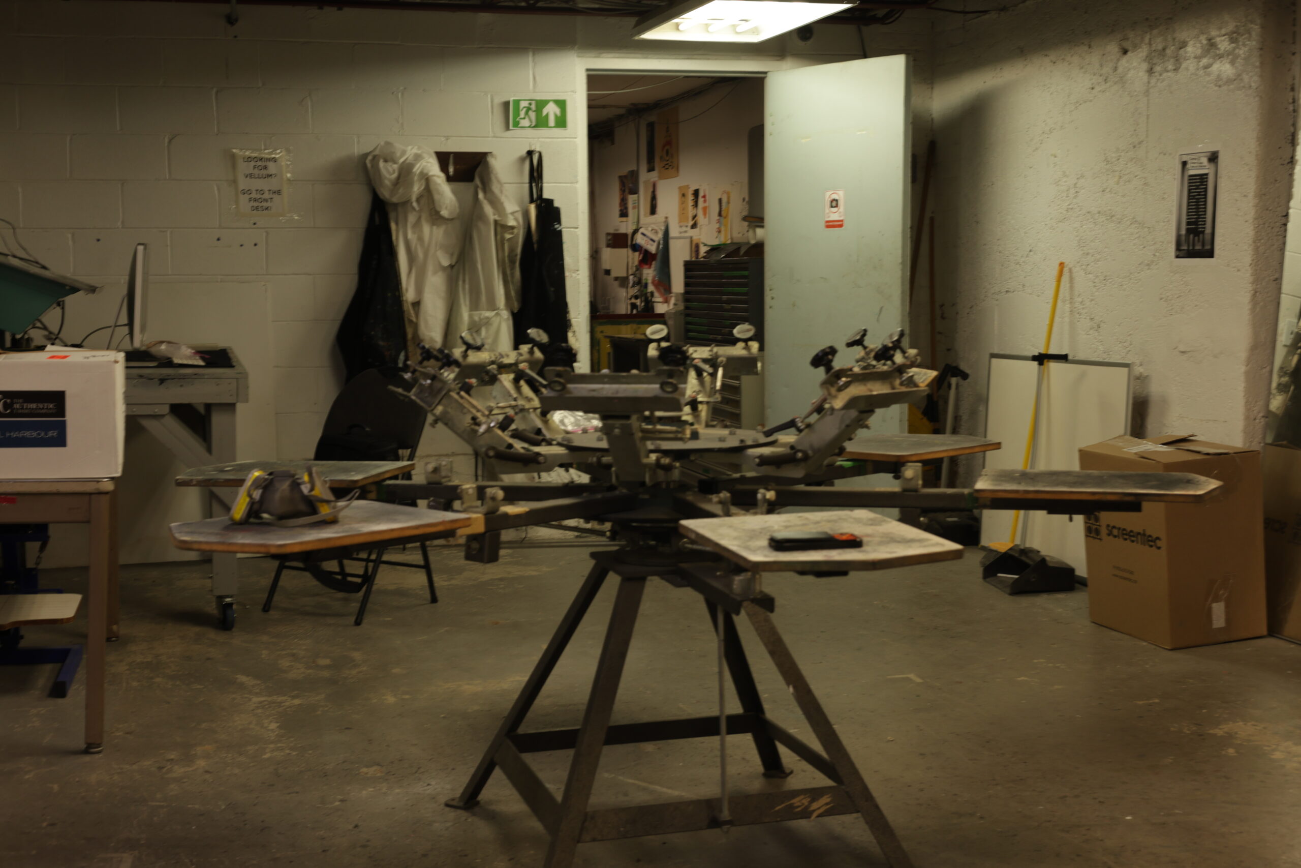 Group creative printing session at Centre[3] in Hamilton